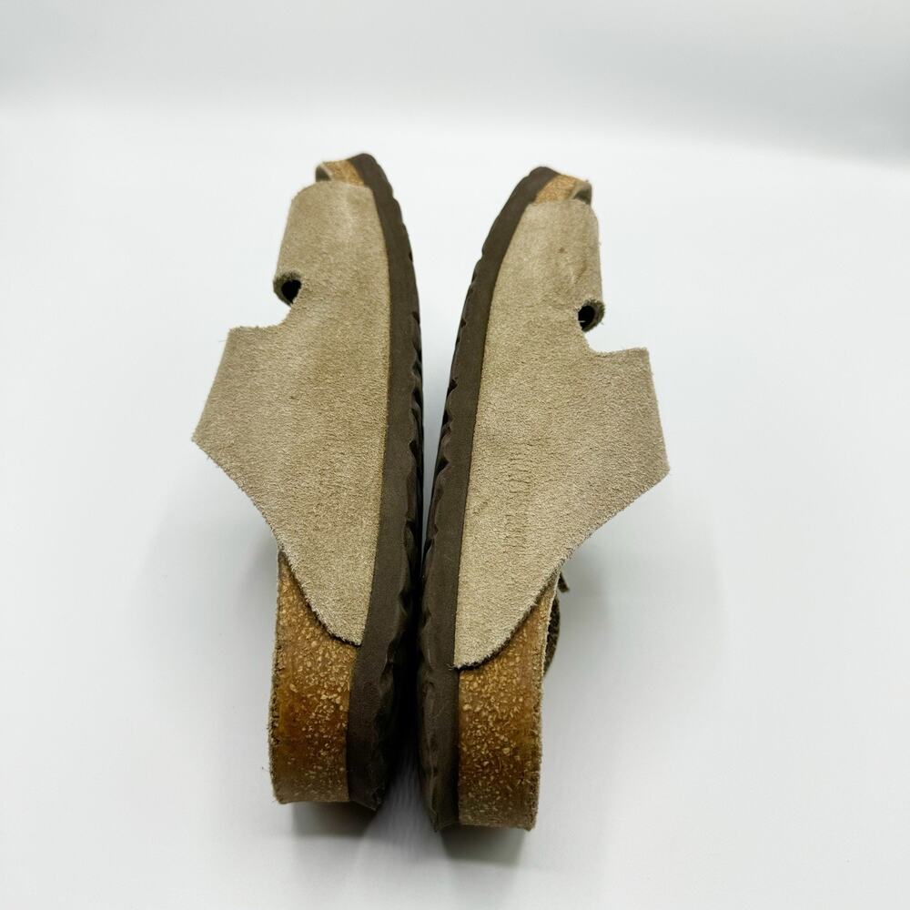 Birkenstock Arizona Soft Footbed Taupe Suede Leather Sandals Womens Size 37 US 6 - Picture 3 of 6